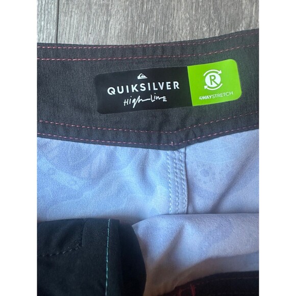 Quicksilver High Line Dreamer 4 Way Stretch DryFlight Board Shorts Size 34 NWOT - Picture 6 of 7
